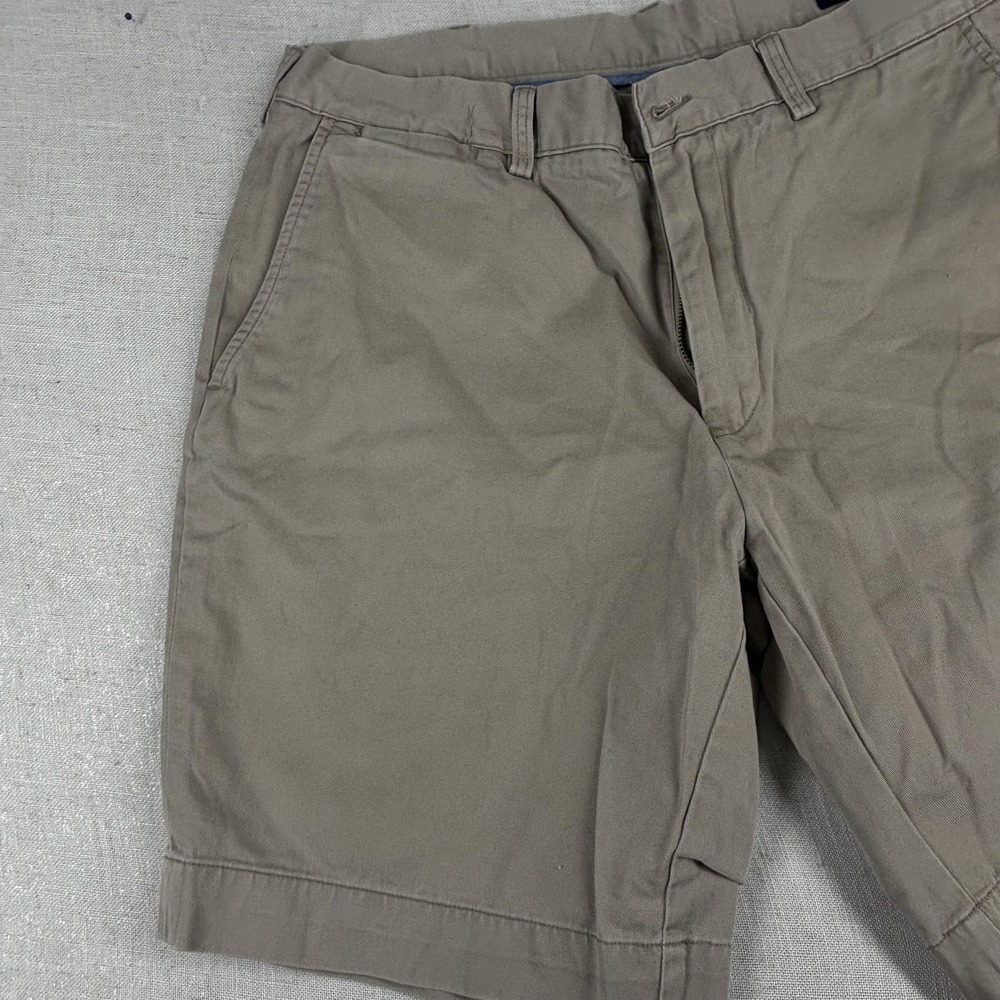 Polo Ralph Lauren Shorts Mens Classic Fit 38 Khaki Flat‎ Front Chino Casual - Picture 3 of 10